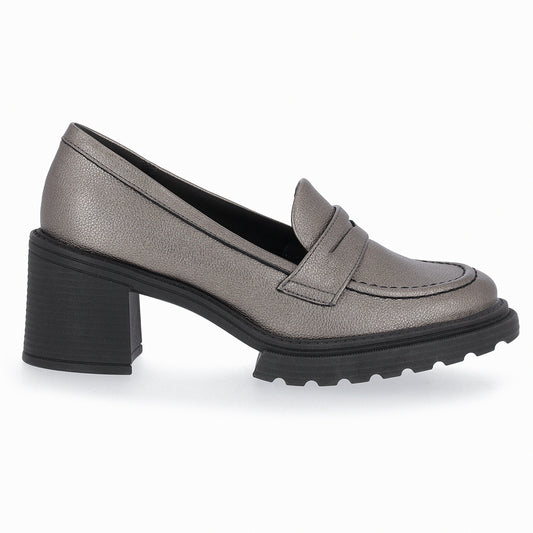 Mocasín Gisa de tacón medio