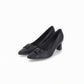 Zapatilla tacón alto con textura en punta – Irene