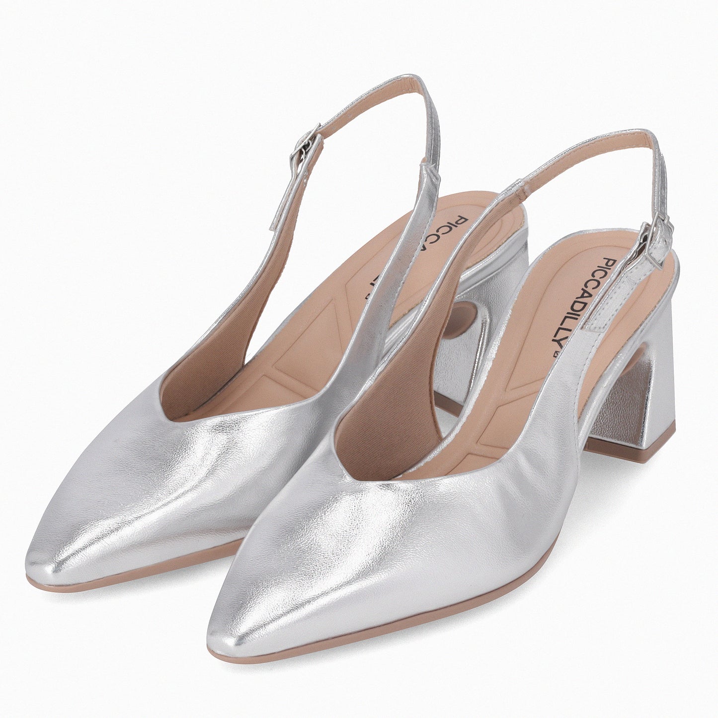 Zapatilla de tacón medio con correa ajustable para mujer – Irene