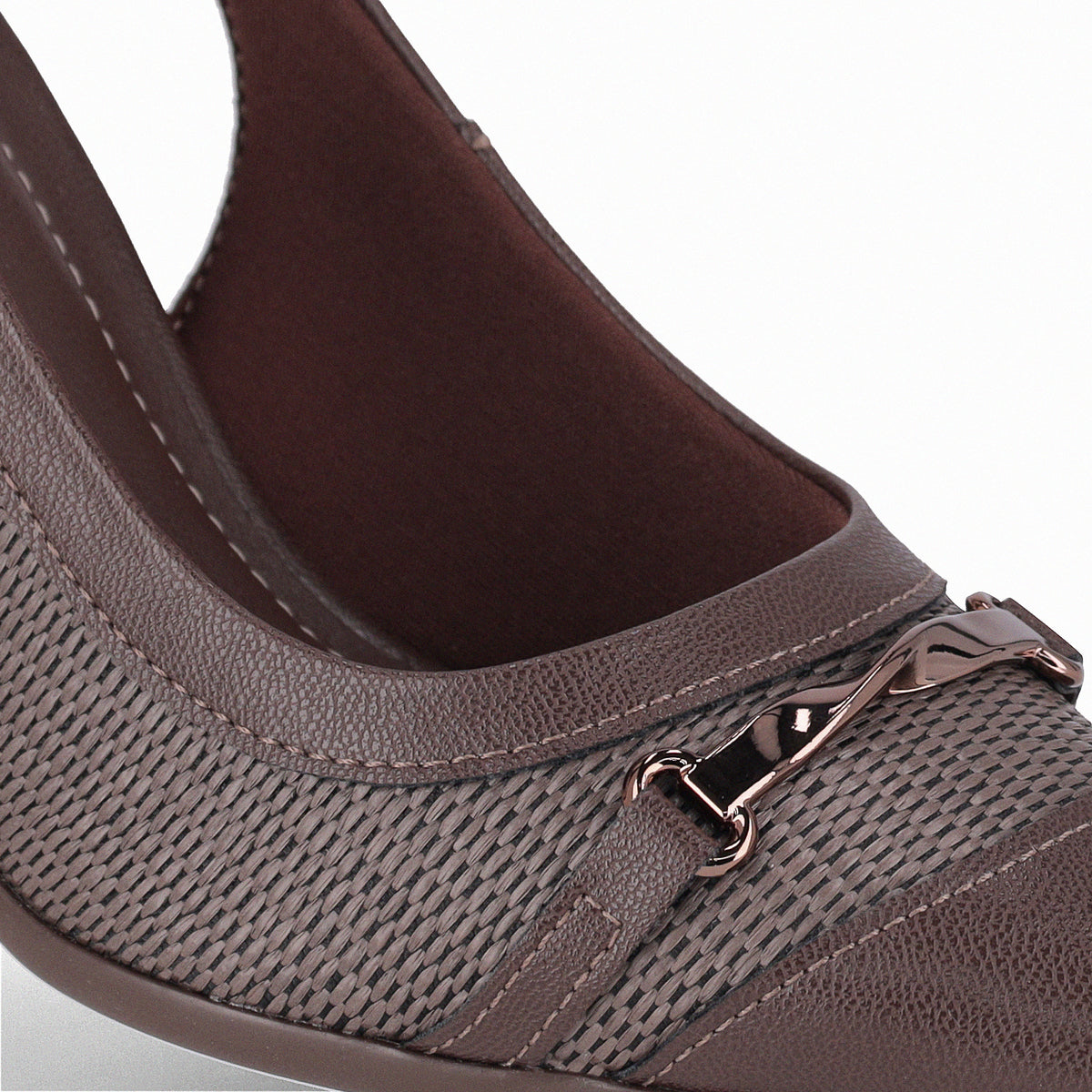 Zapatillas de tacón alto con detalle tejido