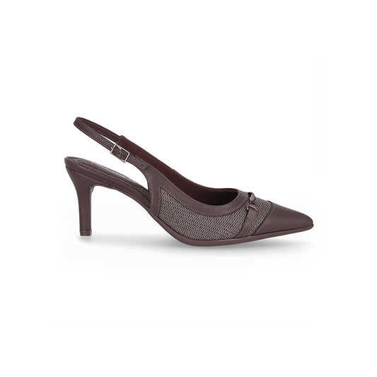 Zapatillas de tacón alto con detalle tejido