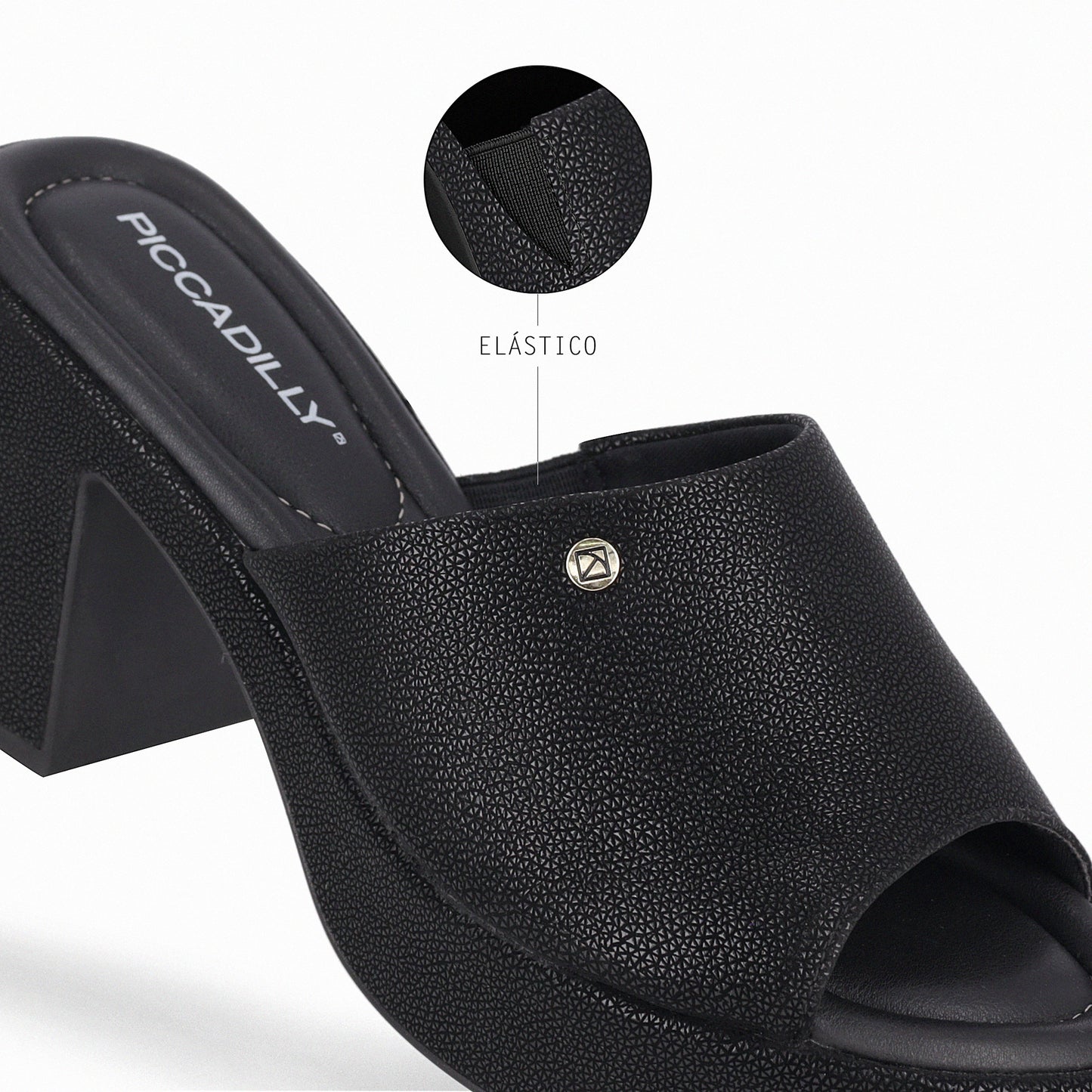 Sandalias tacón grueso clásicas contemporaneas