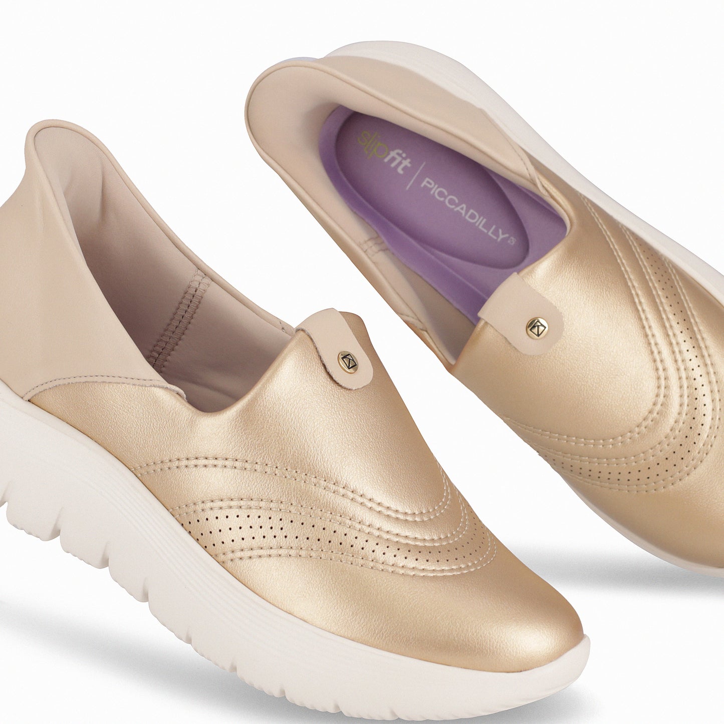 Tenis casual moderno con costuras - Slip fit