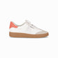 tenis casual color blanco para mujer suela beige