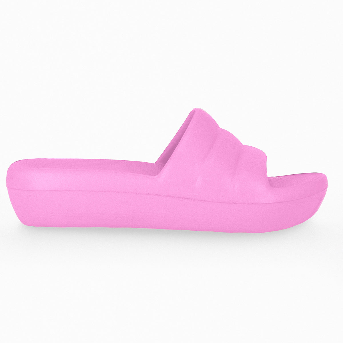 Sandalia de playa color rosa para mujer ultraligera, suela antideslizante colección Marshmallow. Diseño acolchonado, cómoda, ideal para interiores y exteriores