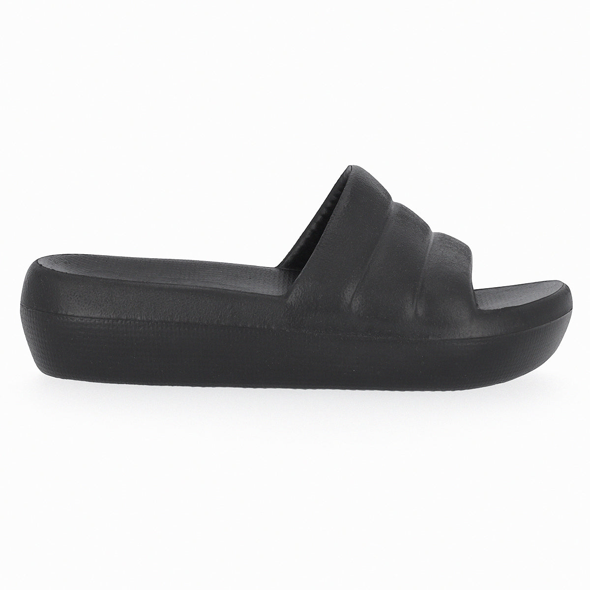 sandalia para playa acolchada color negro para mujer