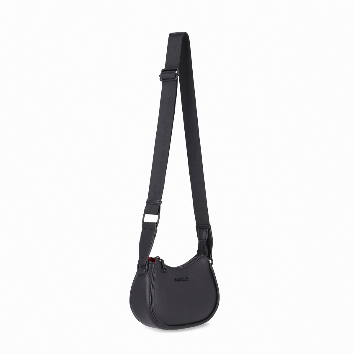 Bolsa crossbody suave con correa ancha