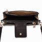 Bolsa crossbody con textura y cuatros compartimentos
