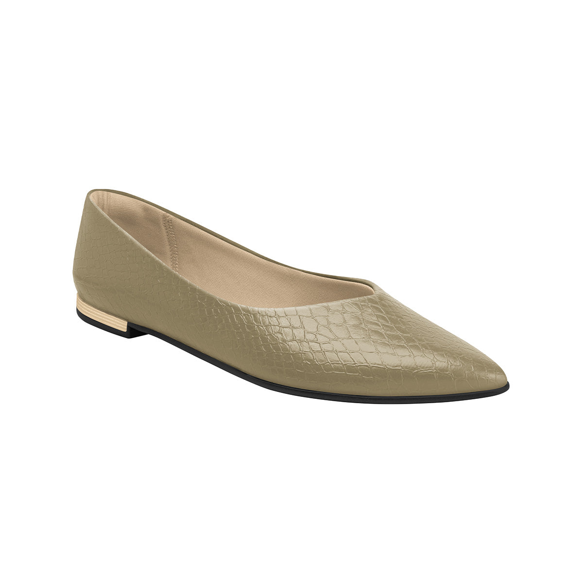 balerina basica ana de tacon bajo con punta en pico para mujer camel