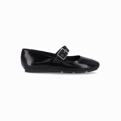 balerina michele de tacon bajo con cinto de ajuste negro para mujer