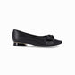 balerina silvia de tacon bajo doble textura con mono para mujer negro