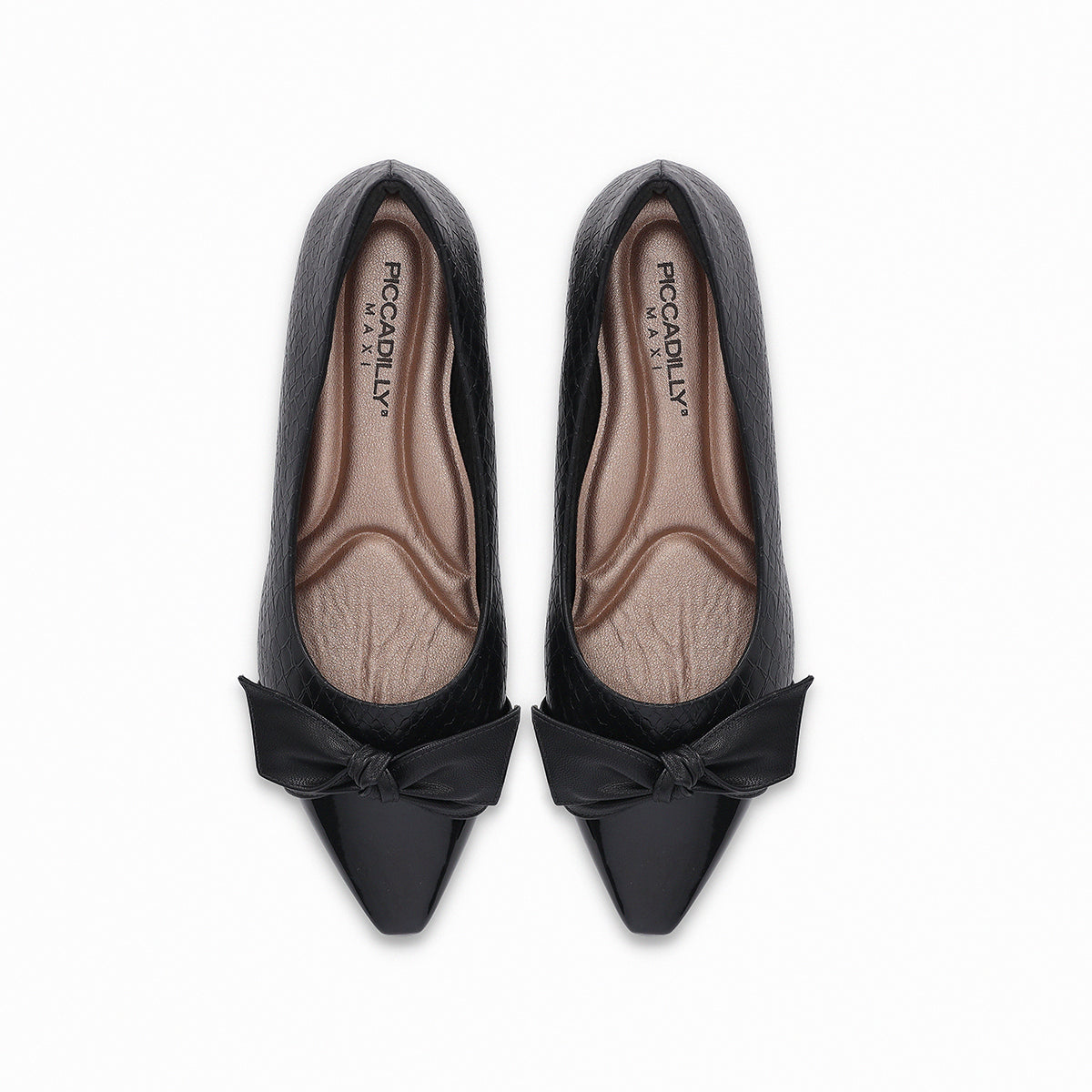 balerina silvia de tacon bajo doble textura con mono para mujer negro
