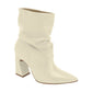 bota silvana a media pierna de tacon alto diseno fruncido para mujer blanco off
