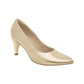 Zapatillas tipo Stiletto doradas diseño clásico y elegante ideales para ocasiones formales para mujer